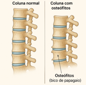 bico de papagaio na coluna